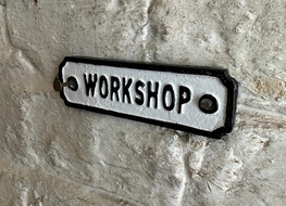 workshop sign